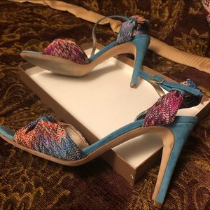 Missoni stiletto sandals GORGEOUS Turquoise Suede